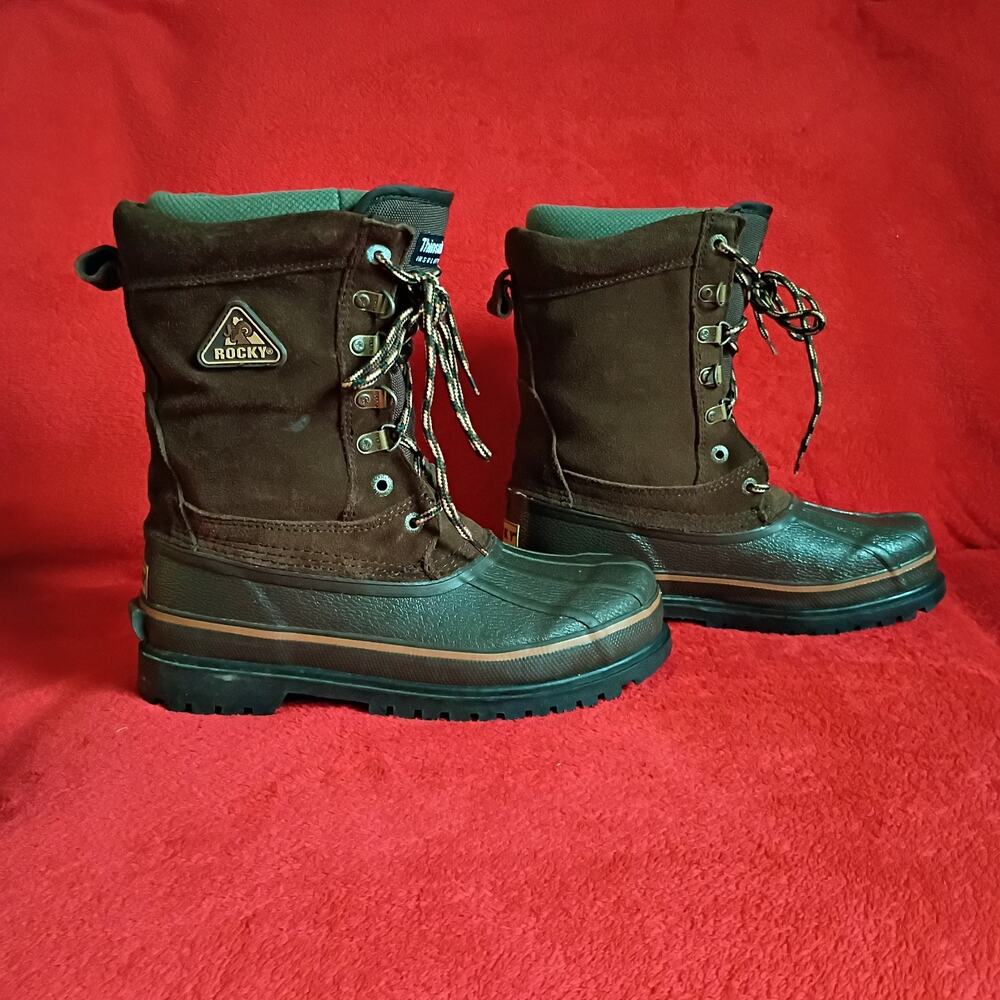 VTG Rocky Thinsulate Insulation Waterproof Boots 200g Mens SZ 6 Steel Shank Y2K